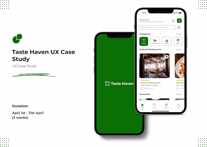 Cover image for Taste Haven UX case Study