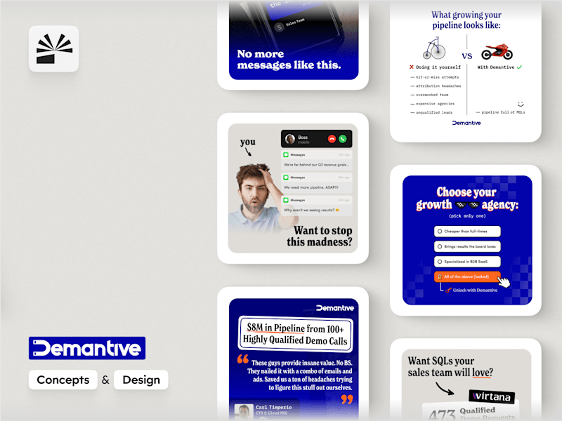 Cover image for Ad Concepts + Designs for Demantive