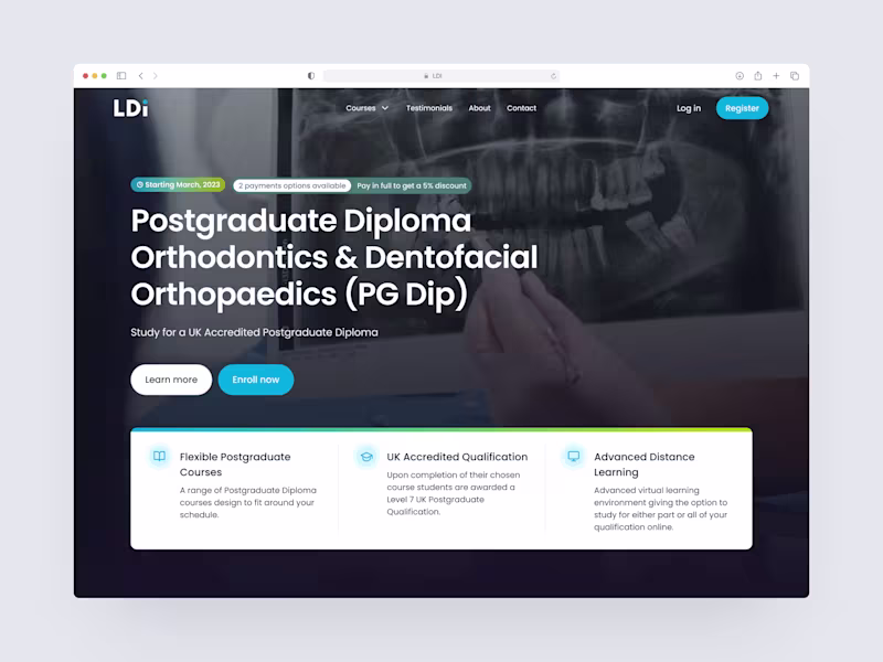 Cover image for London Dental Institute Website Redesign (A Contest Entry)