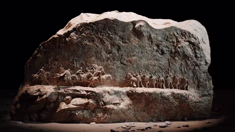 Cover image for Battle Scene Bas-Relief - 3D Sculpture