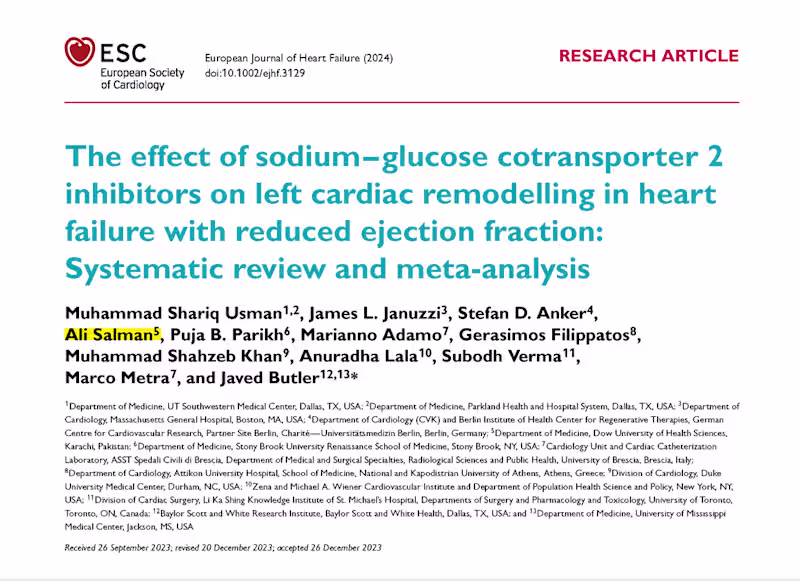 Cover image for Research Paper: EJHF (Meta-Analysis)