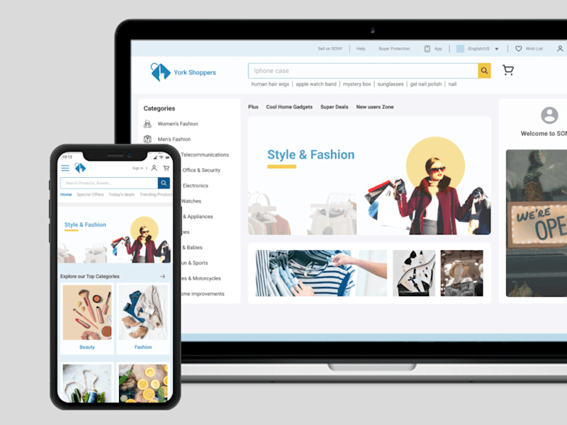 Cover image for UX/UI Design for E-commerce Platform