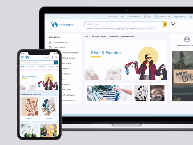Cover image for UX/UI Design for E-commerce Platform