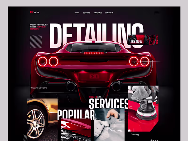 Cover image for Car service and detailing Website