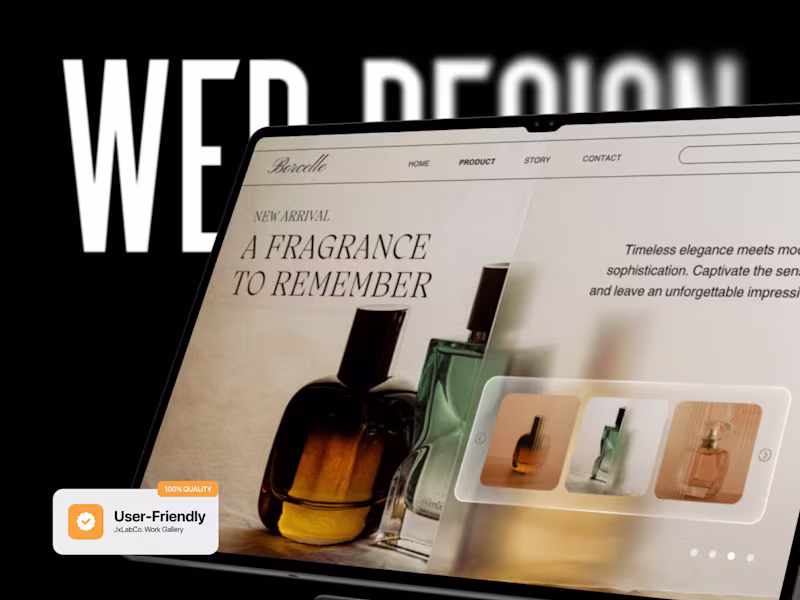 Cover image for Borcelle Fragrance Landing Page Design