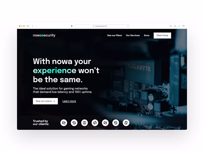 Cover image for Nowa Security Landing Page Design