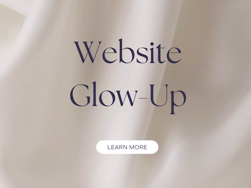 Cover image for Website Glow-Up – Modern Website Redesign