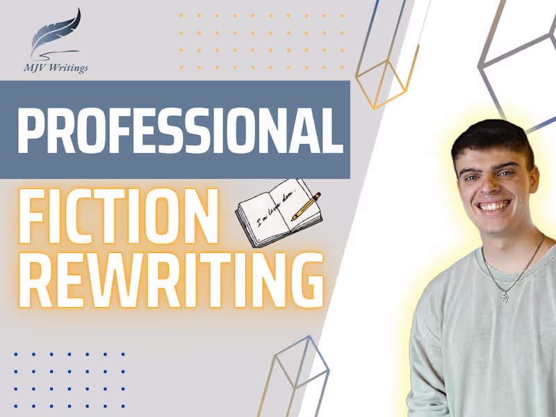 Cover image for I will rewrite your fiction book or short story.