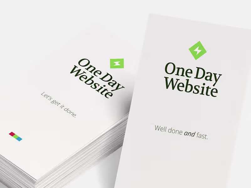 Cover image for One Day Website: designed & built in a single day, together.