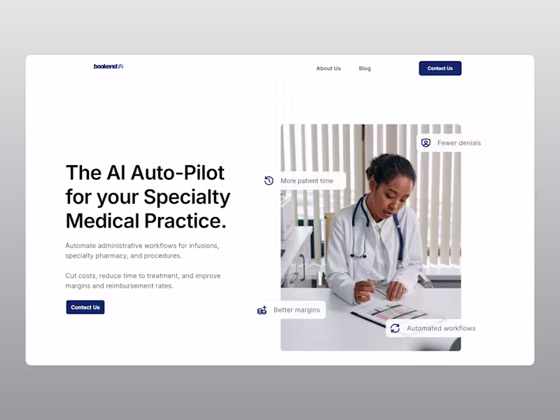 Cover image for Custom Landing Page for Bookend