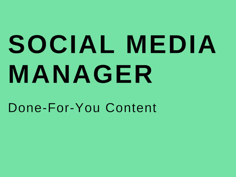 Cover image for Social Media Management