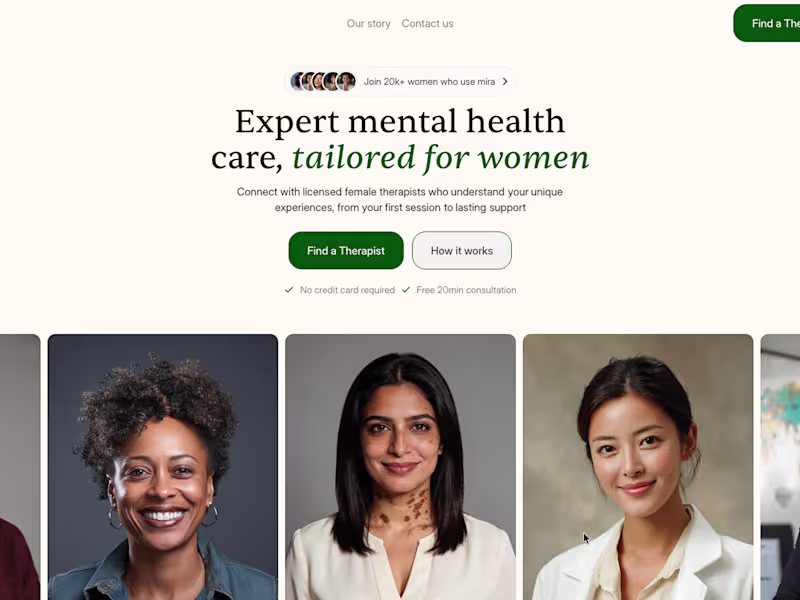 Cover image for  Mira Therapy Platform- Framer Website