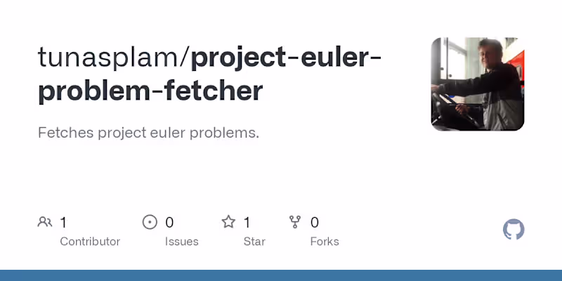 Cover image for Project Euler Problem Fetcher