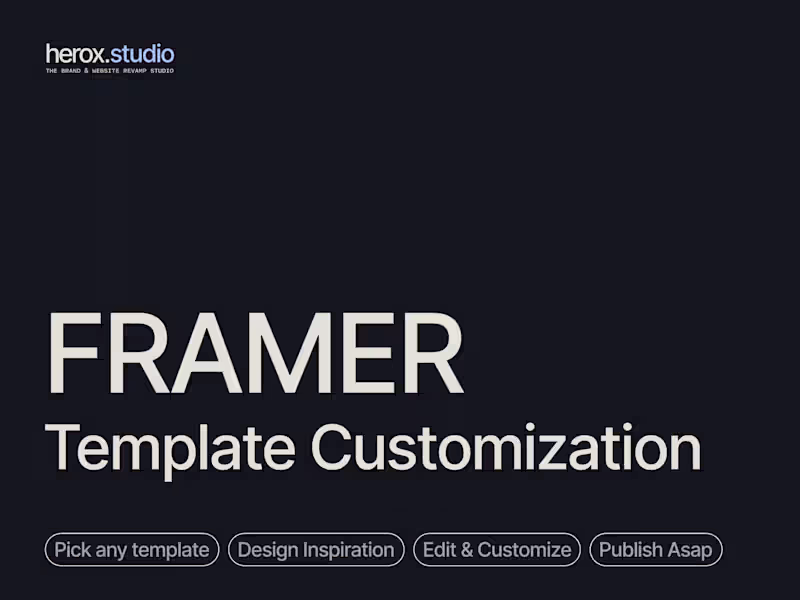 Cover image for Template Setup and Customization in Framer