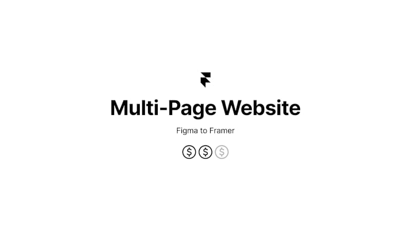 Cover image for Multi-Page Website with Framer