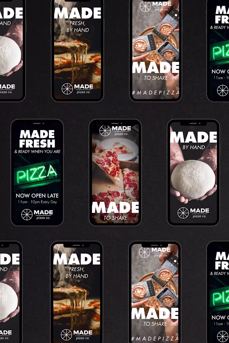 Cover image for MADE Pizza Social Content
