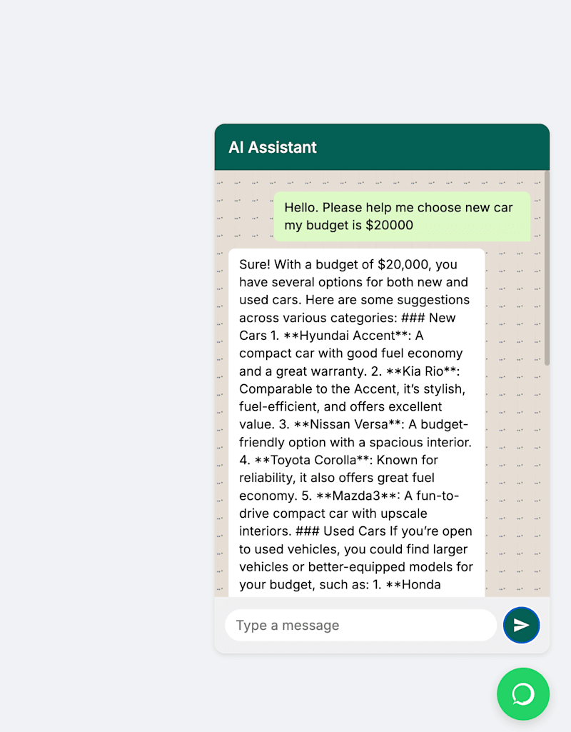 Cover image for AI Chatbot | AWS Devops | Node.js Developer | Serverless