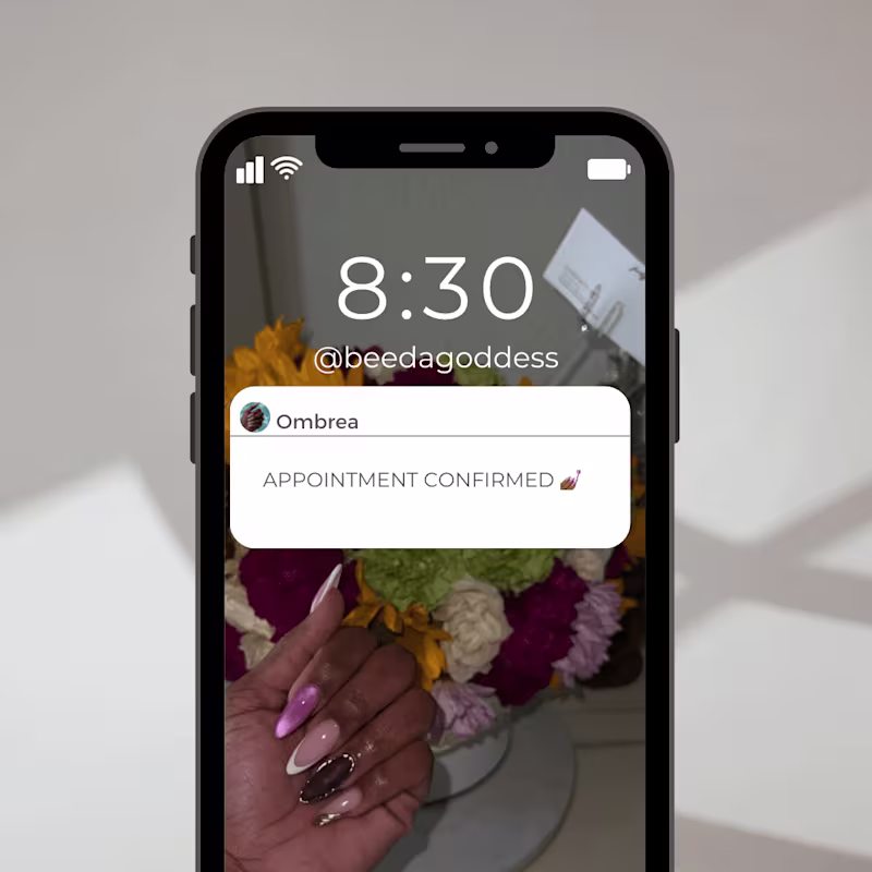 Cover image for Nail Appointment Confirmation Mockup for Social Engagement