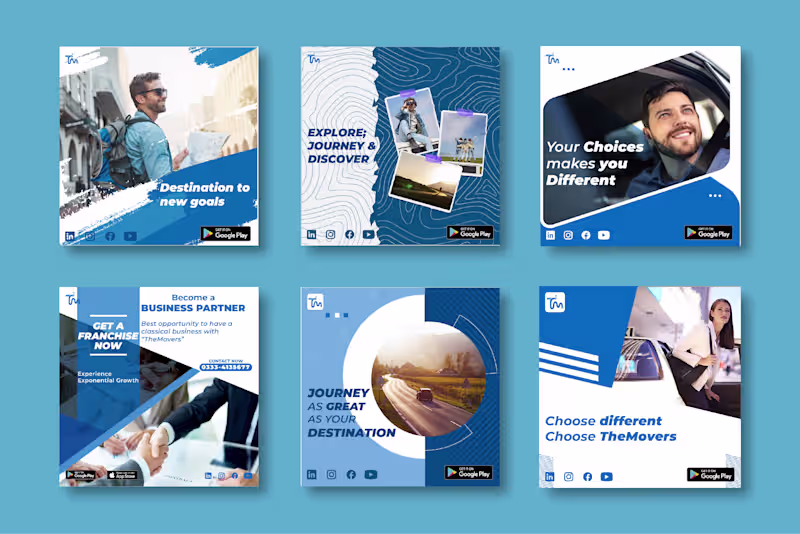 Cover image for social media posts set