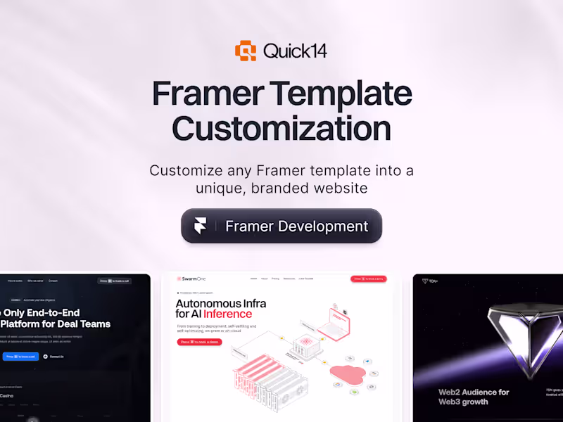 Cover image for Framer Template Customization