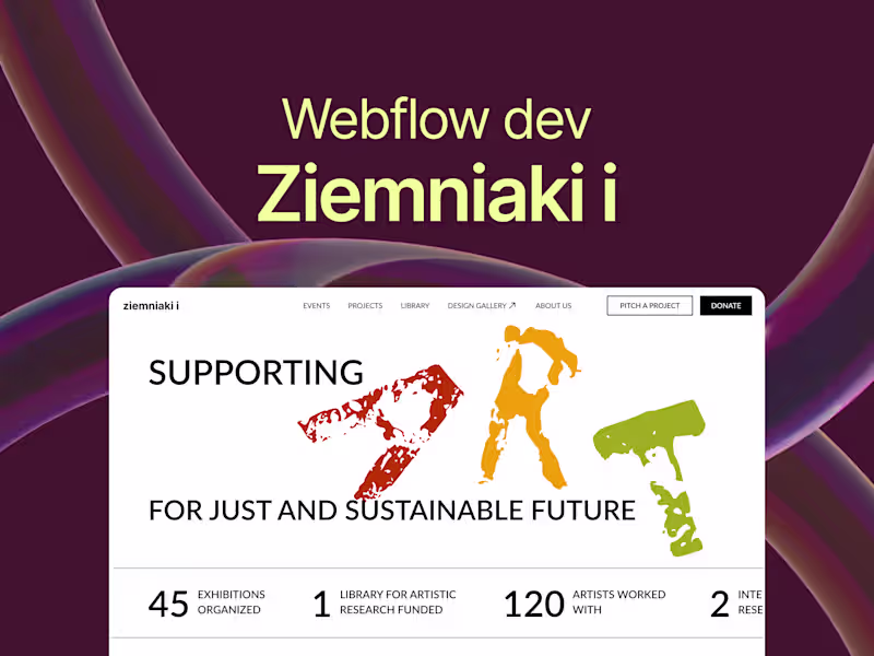 Cover image for Webflow development for Warsaw-based non-profit organization
