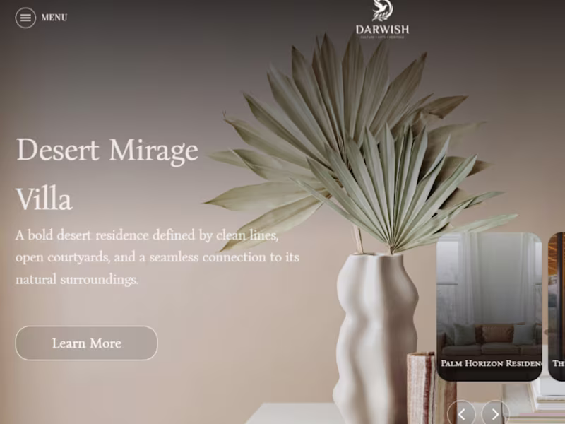 Cover image for Framer - Darwish Interior — Luxury Template