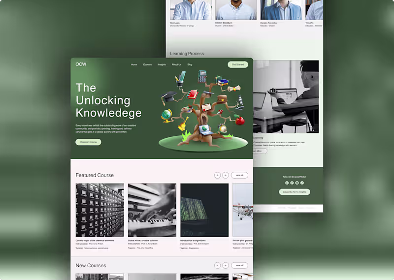 Cover image for Education Platform Website Design on Behance