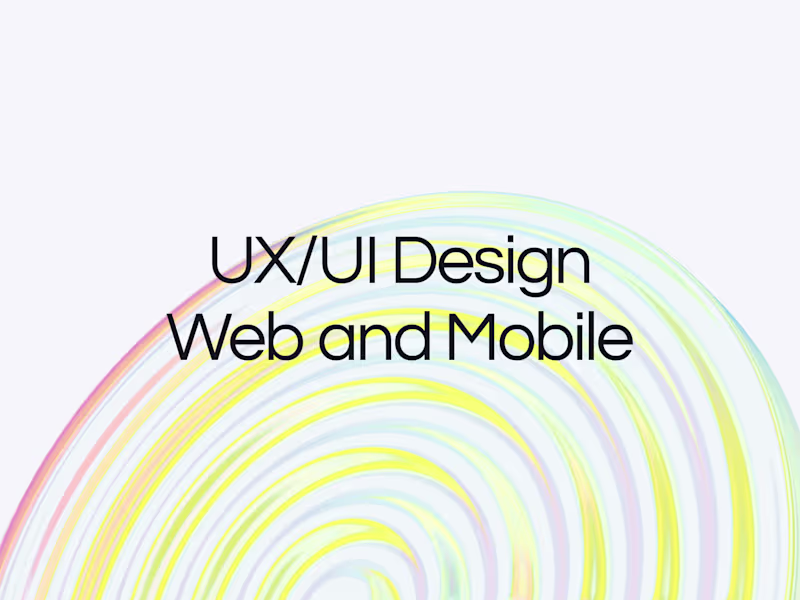 Cover image for UX/UI Design for Web and Mobile