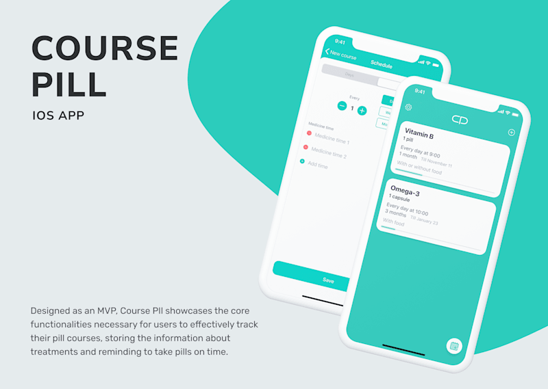 Cover image for Course Pill — pill tracking iOS app