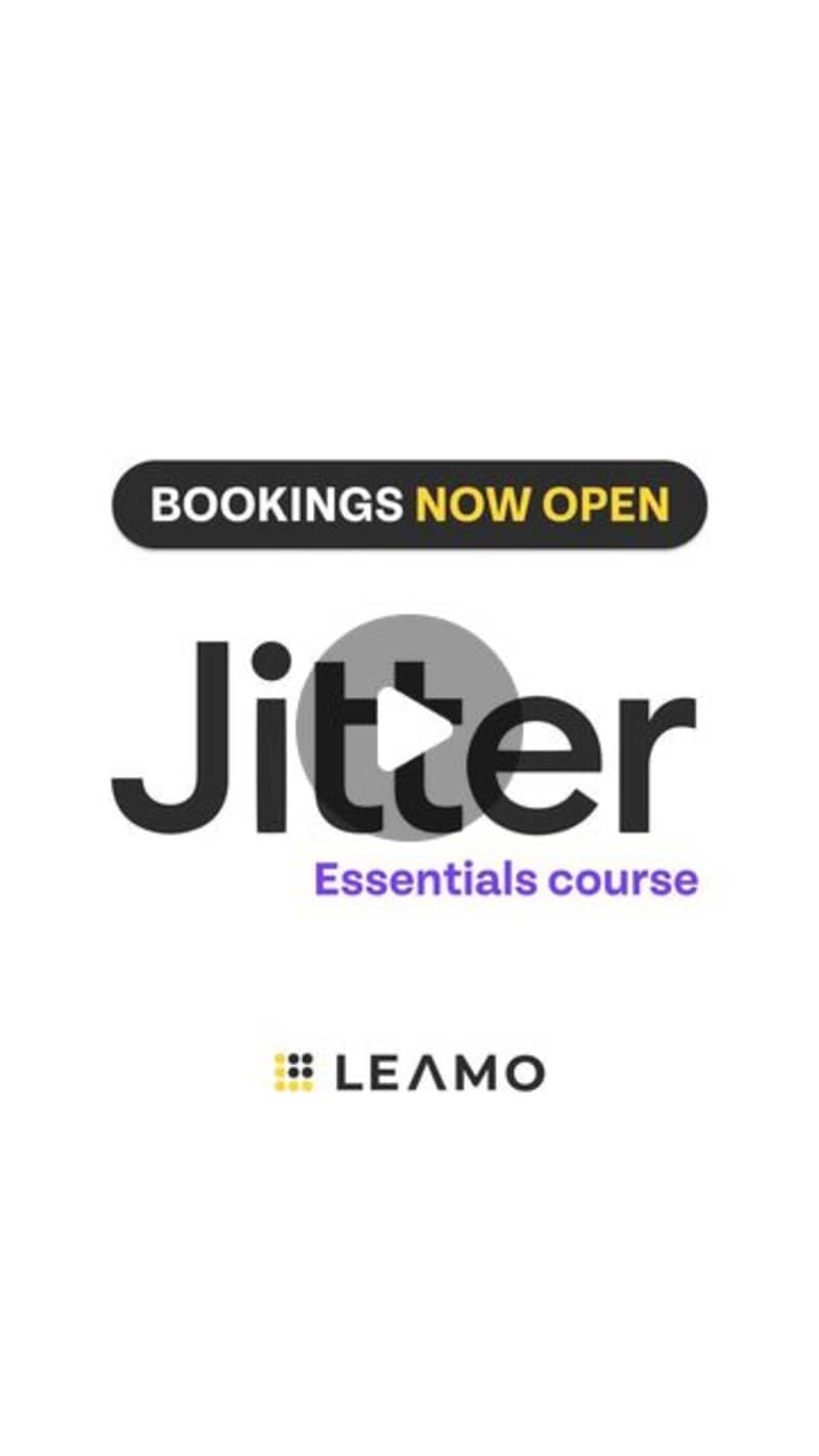 Cover image for Jitter "Motion Design course" announcement.
