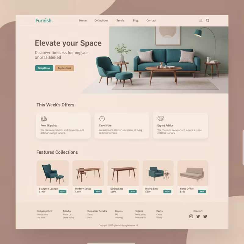 Cover image for A furniture store with clean