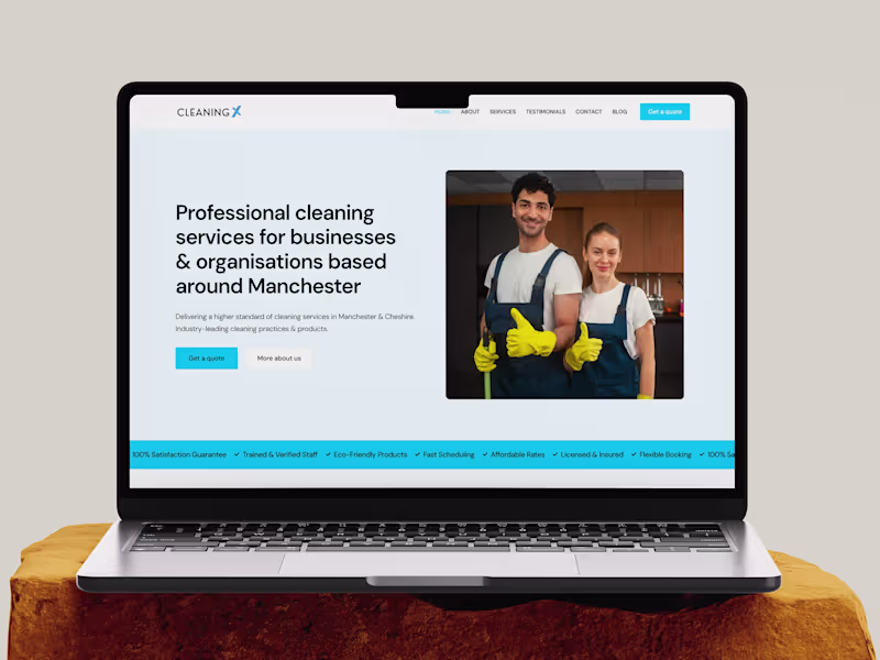 Cover image for Cleaning Service Website Design