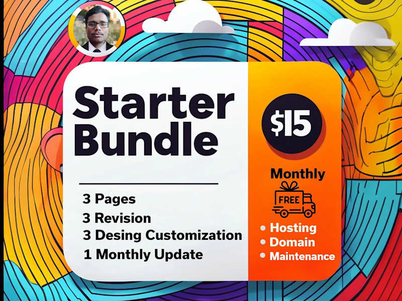 Cover image for You will get Custom Website with Hosting, Domain, Maintenance
