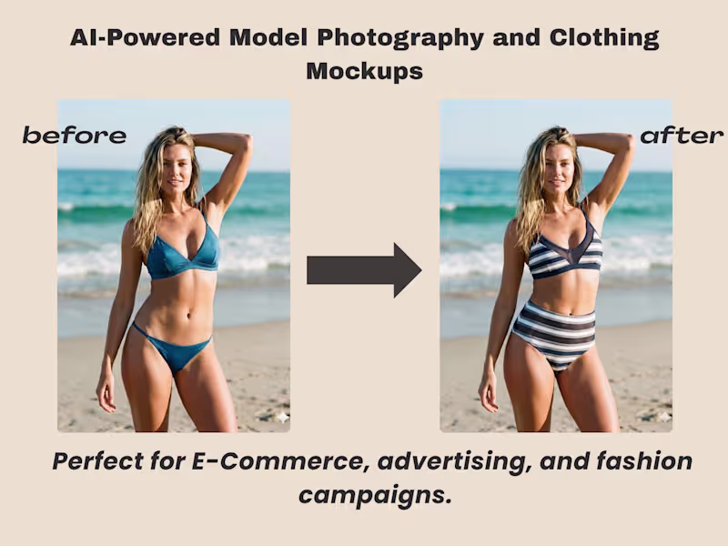 Cover image for I will do realistic ai model photos and clothing mockups