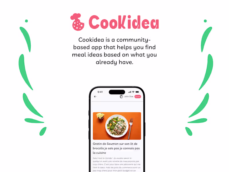 Cover image for Cookidea App UI Design Project