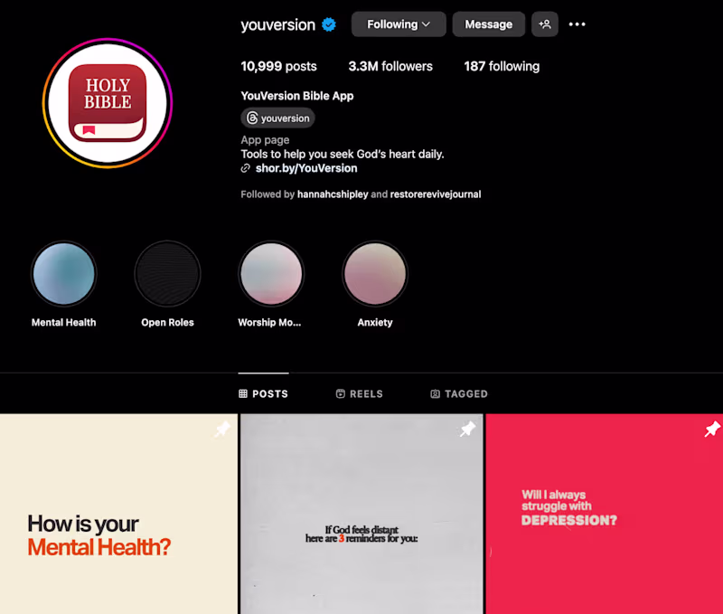 Cover image for YouVersion Social Media