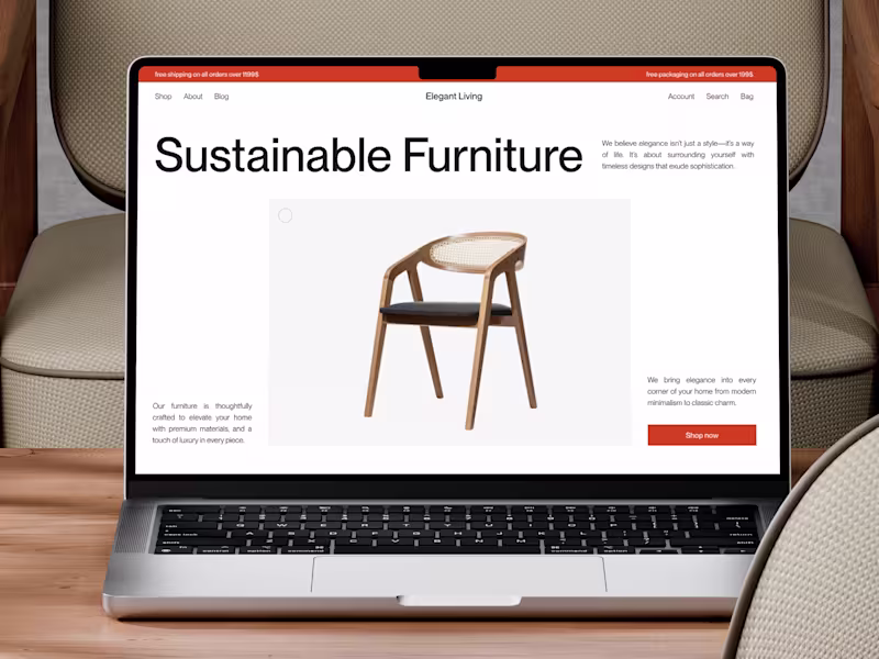 Cover image for Elegant Living E-commerce UX/UI Design