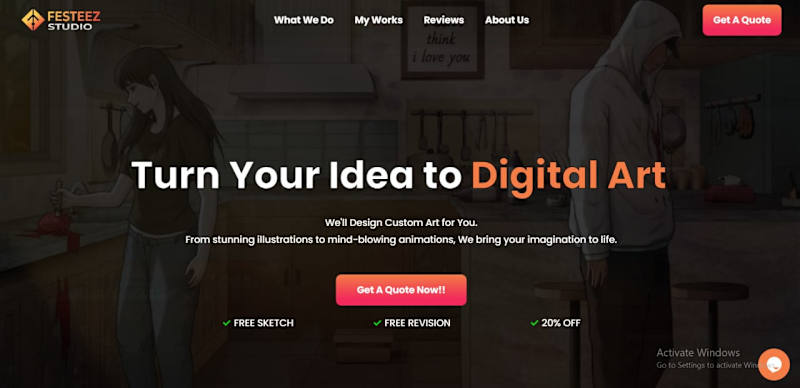 Cover image for Festeez Digital Studio Website Case Study