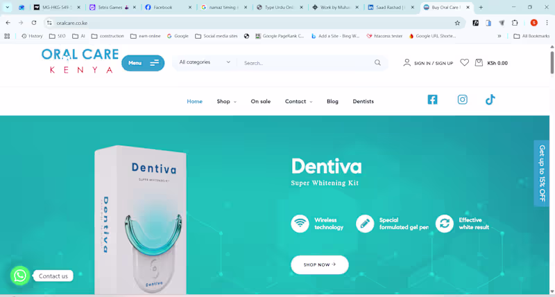 Cover image for https://oralcare.co.ke/ 
i developed this site