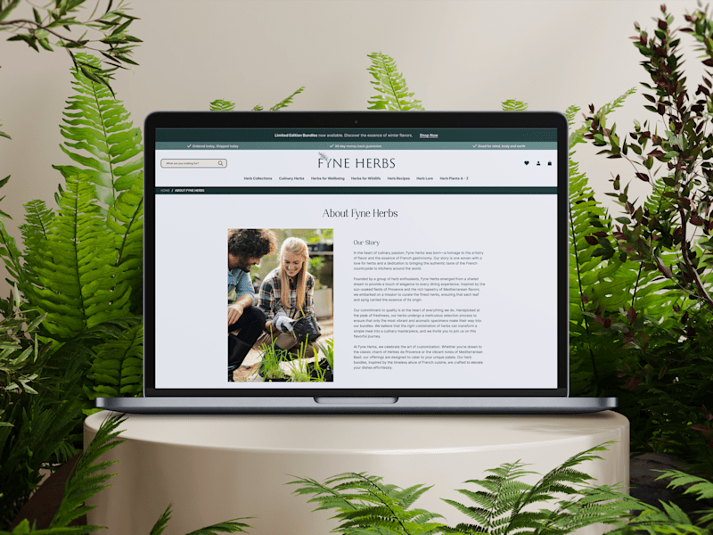 Cover image for Ecommerce Design for Fyne Herbs