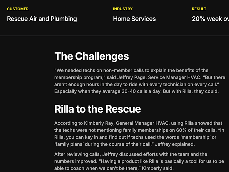 Cover image for Rilla Customer Testimonial: Rescue Air 