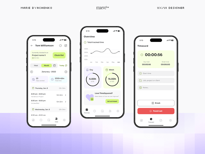 Cover image for TimeSquared –– Time tracking app 