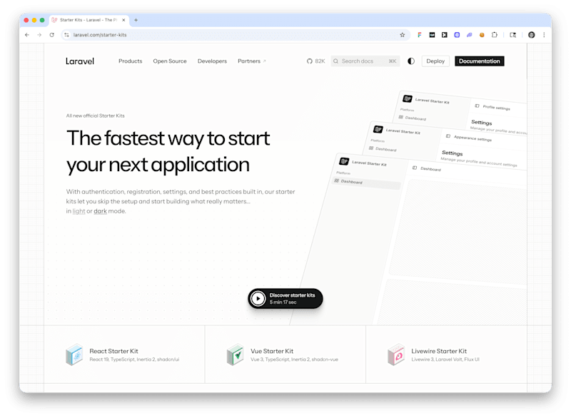 Cover image for Development of Laravel Starter Kits