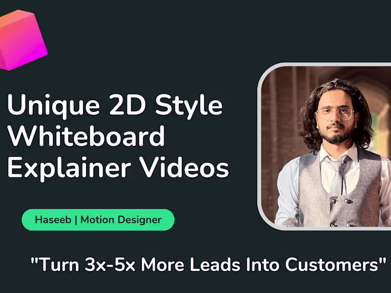 Cover image for I will make a 2d whiteboard explainer video animation