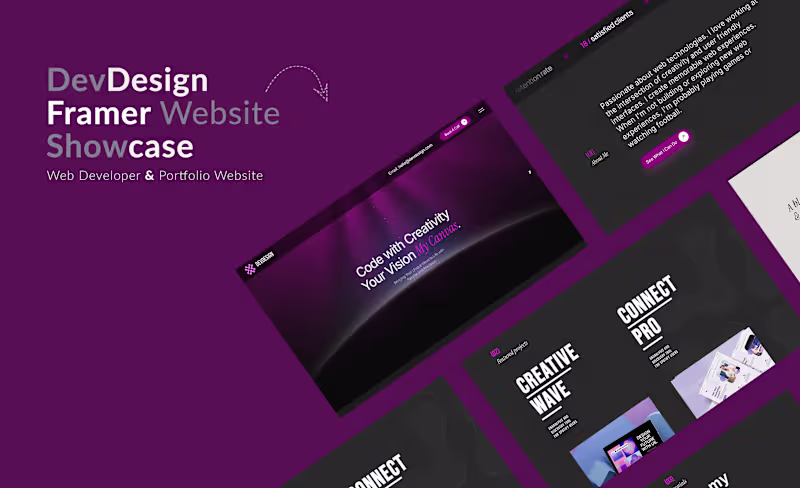 Cover image for DevDesign Framer Website Design & Development