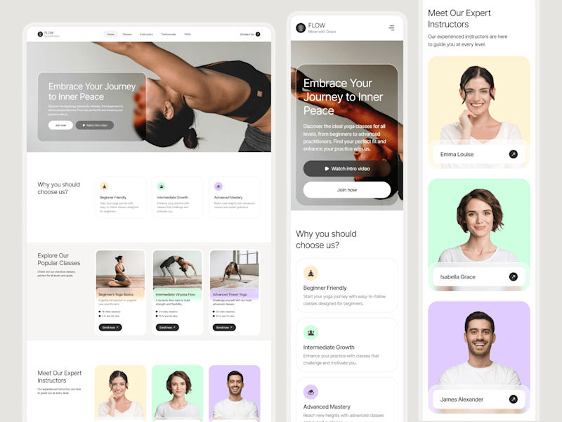 Cover image for FLOW - Yoga Landing Page 🌟