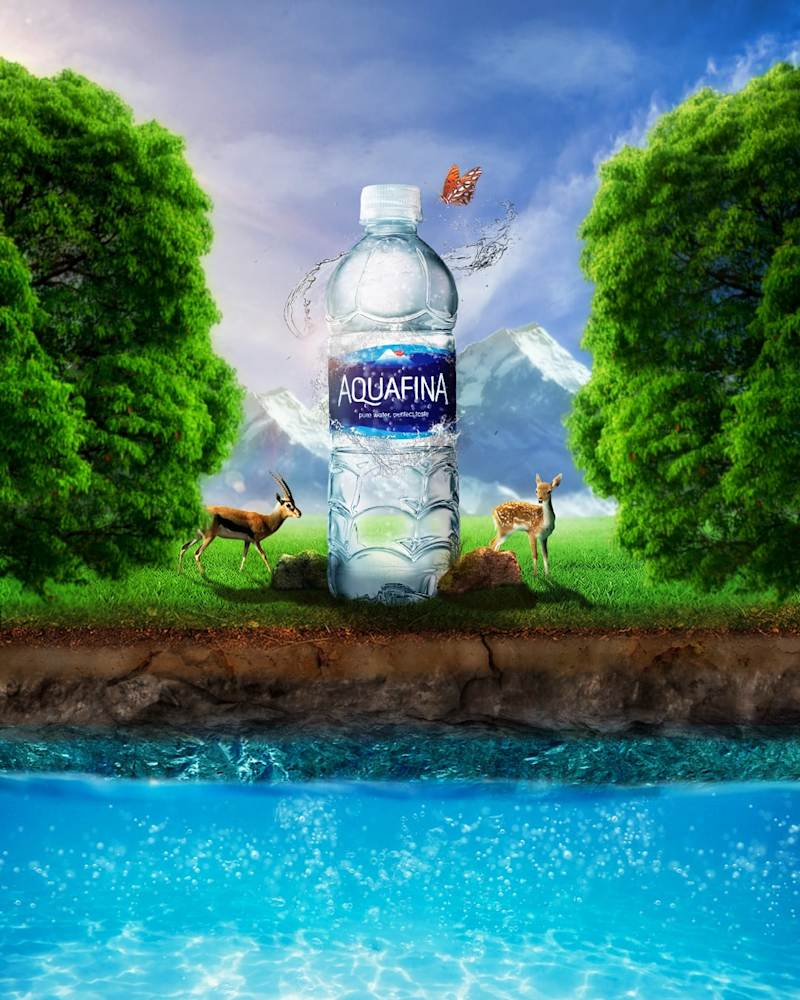 Cover image for Aquafina water poster design