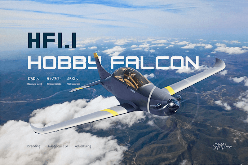 Cover image for HF1.1 'Hobby Falcon' | Aviation CGI Renders