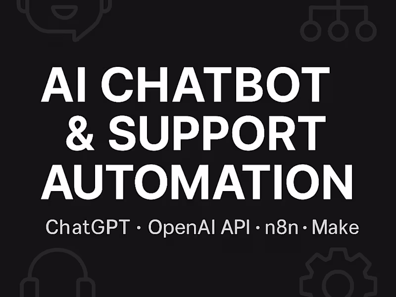 Cover image for AI Chatbot & Support Automation