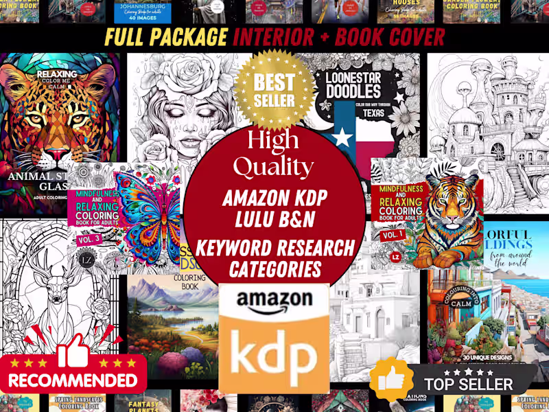 Cover image for Design adult coloring book, journals book and Covers for Kdp.